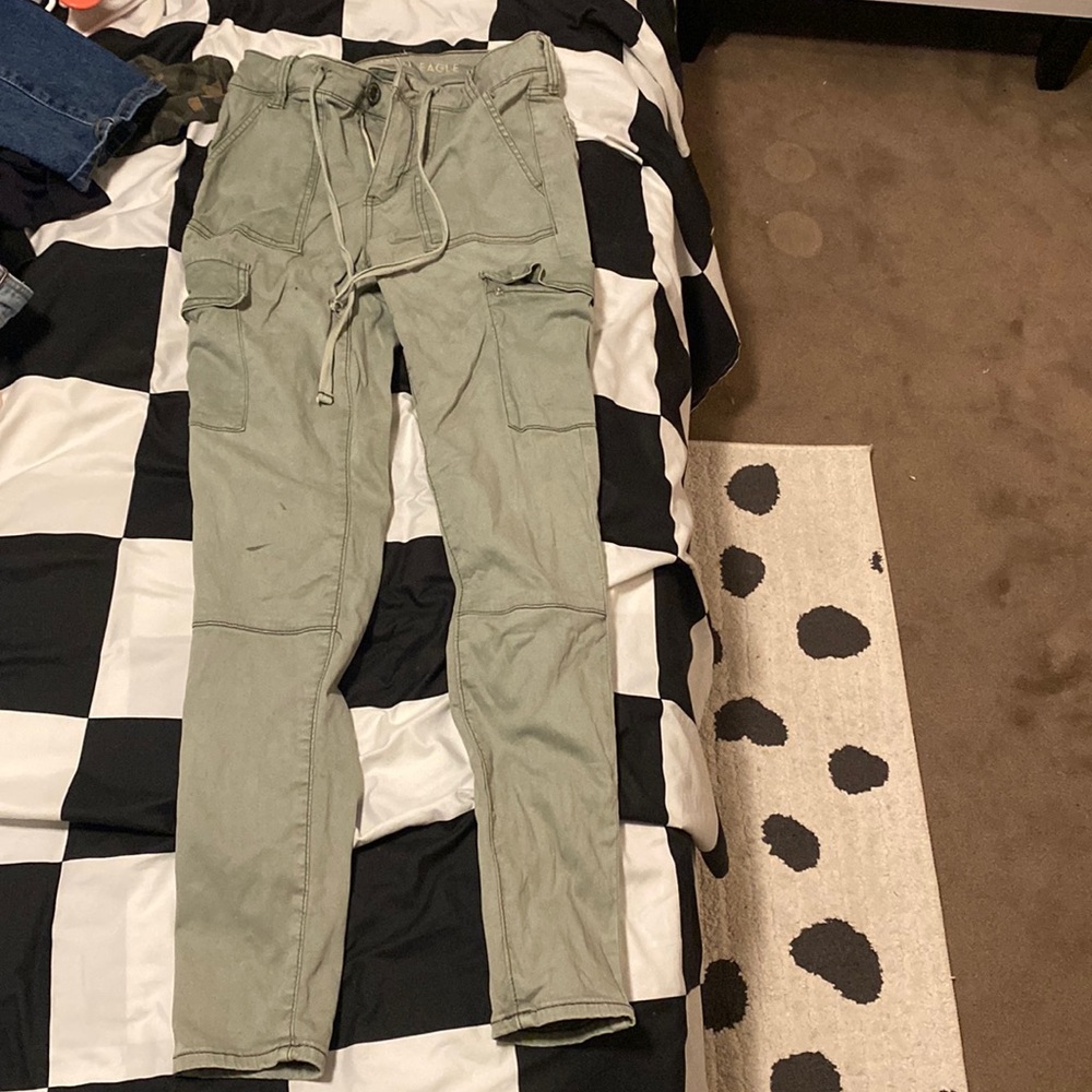 green skinny cargo